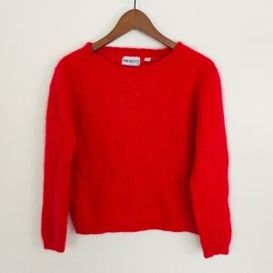 Vintage Angora Blend Sweater Red Size Large